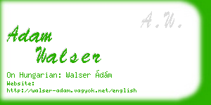 adam walser business card