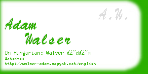 adam walser business card